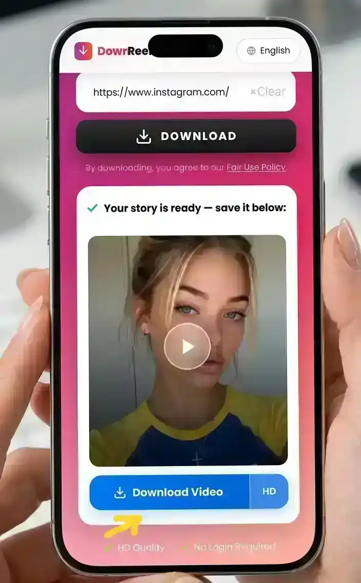 Step 3 - Download the Instagram Story to your device